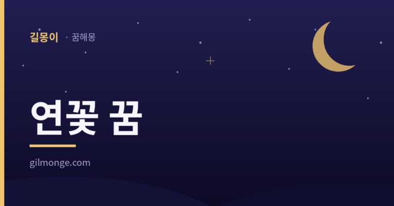 연꽃 꿈 해몽 대표 이미지