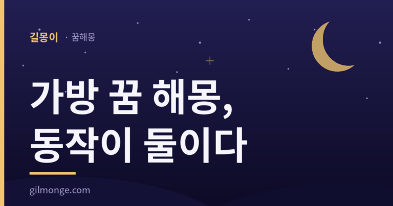가방 꿈 해몽 대표 이미지