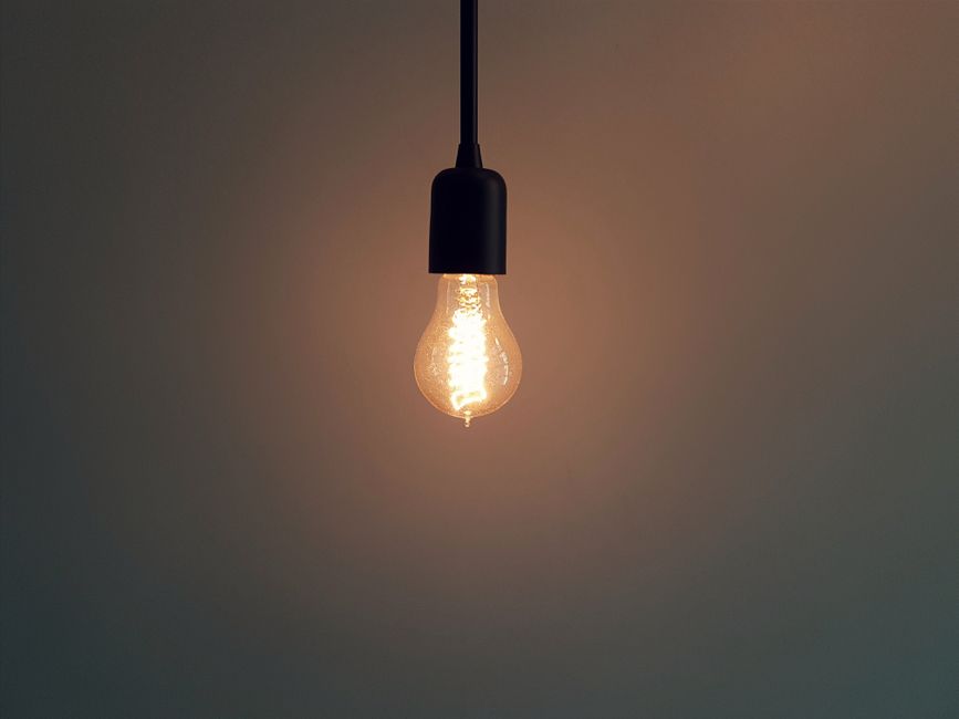 병아리 꿈 해몽 마무리, 어두운 방의 전등 하나