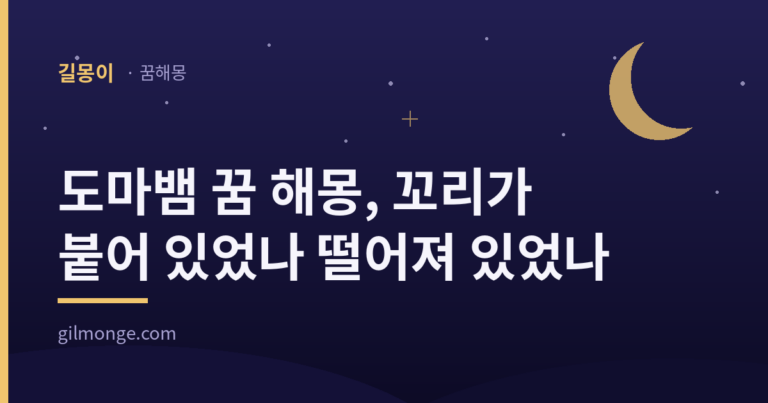 도마뱀 꿈 해몽 대표 이미지 — 길몽이 꿈해몽