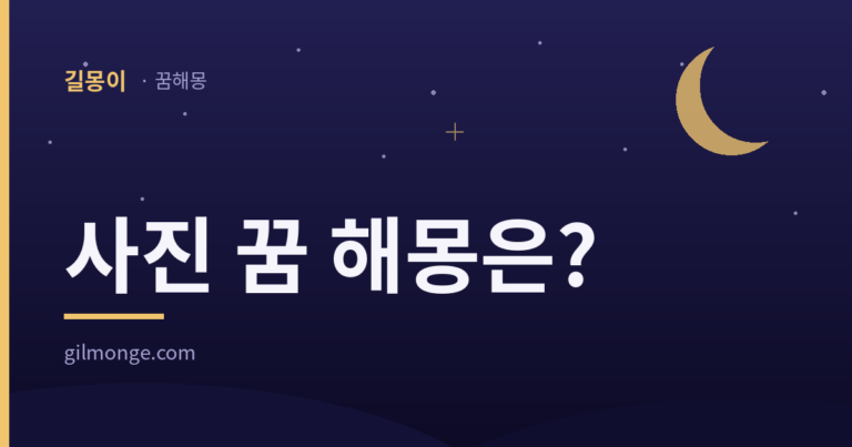 사진 꿈 해몽 대표 이미지