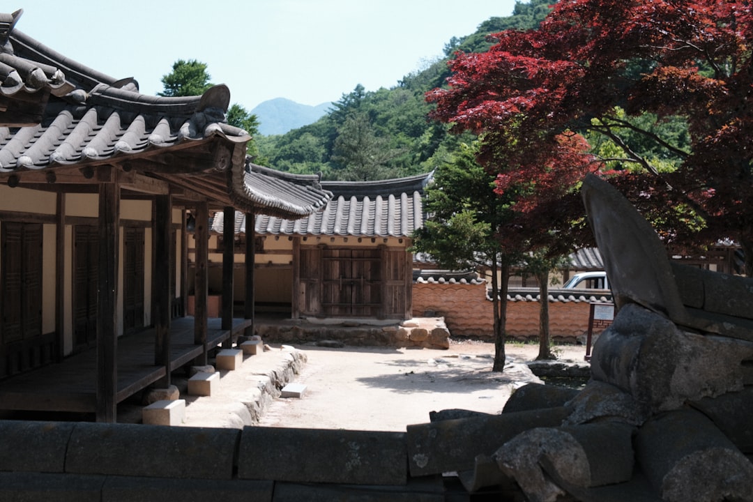 마당 꿈 해몽의 배경이 되는 한옥의 빈 흙마당