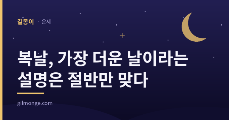 복날 — 길몽이 운세